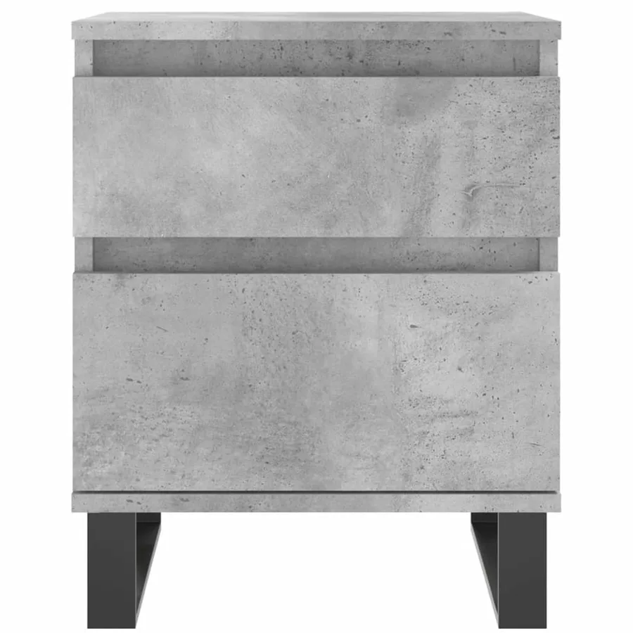 Table de chevet gris béton 40x35x50 cm bois d’ingénierie - 3