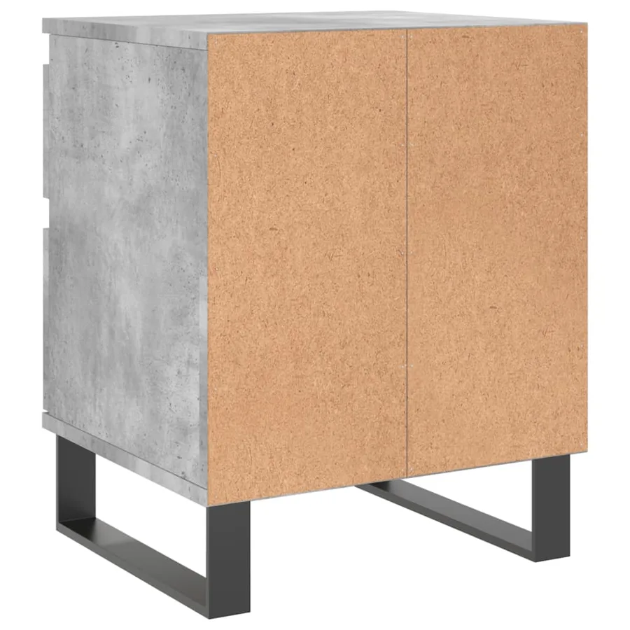 Table de chevet gris béton 40x35x50 cm bois d’ingénierie - 5