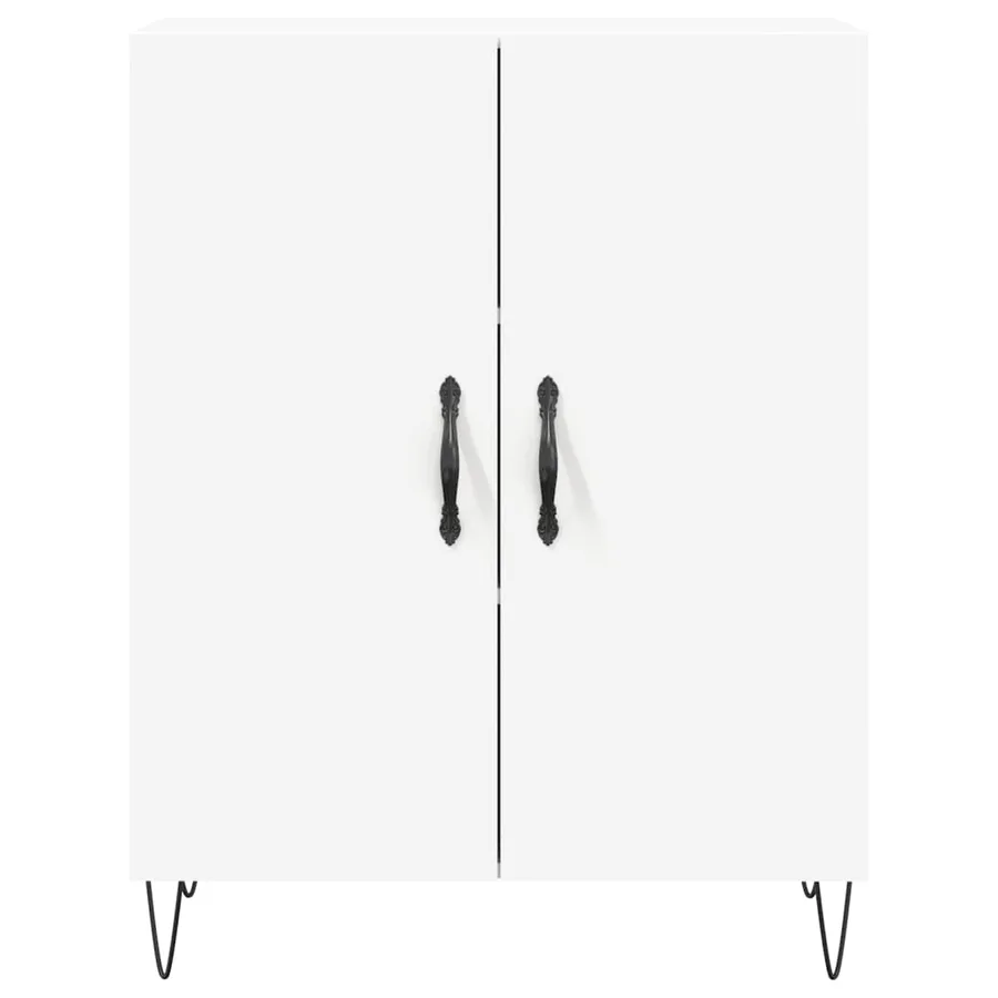 Buffet haut Blanc 69,5x34x180 cm Bois d'ingénierie - 8