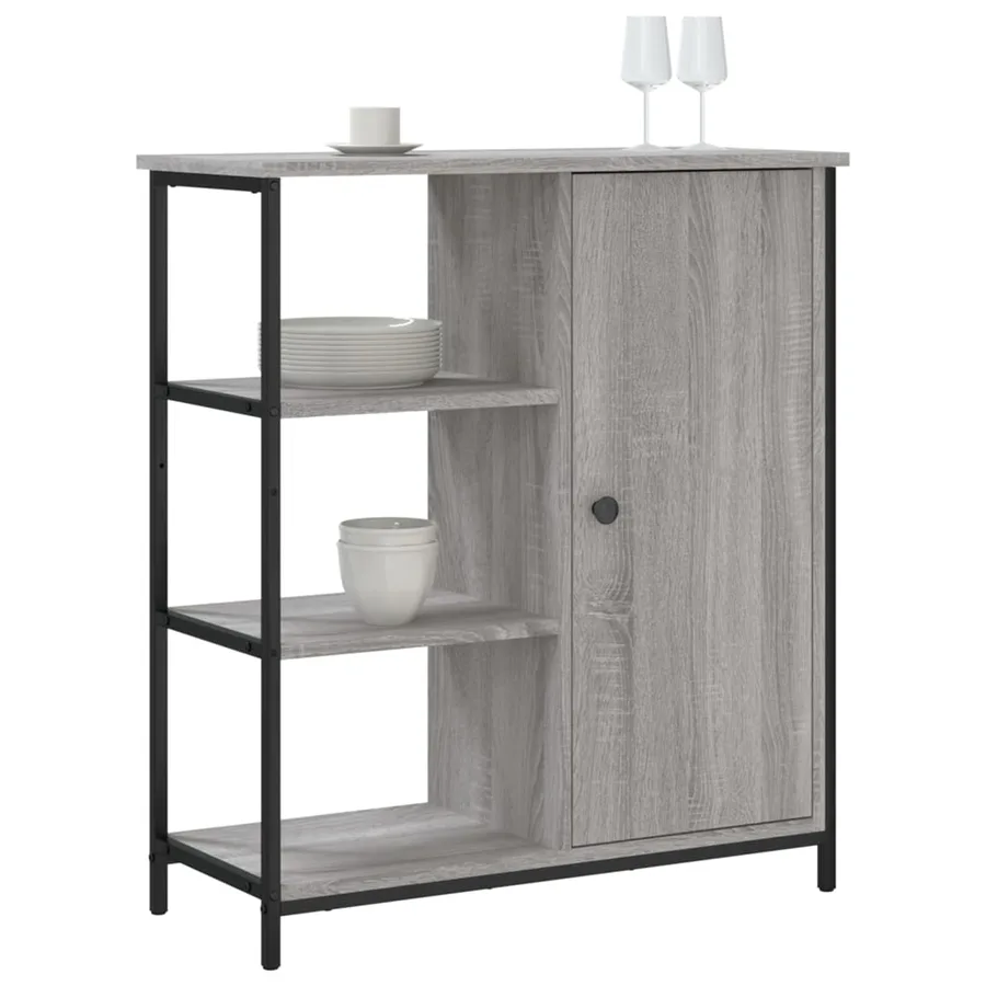 Buffet sonoma gris 70x30x80 cm bois d'ingénierie - 3