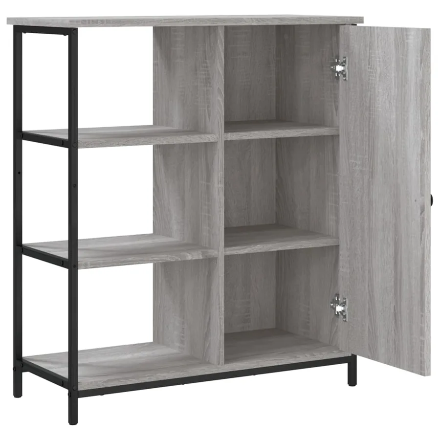 Buffet sonoma gris 70x30x80 cm bois d'ingénierie - 5