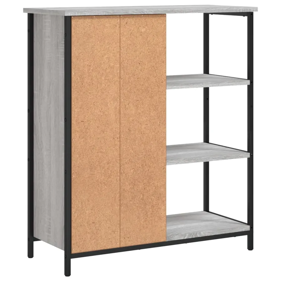 Buffet sonoma gris 70x30x80 cm bois d'ingénierie - 8