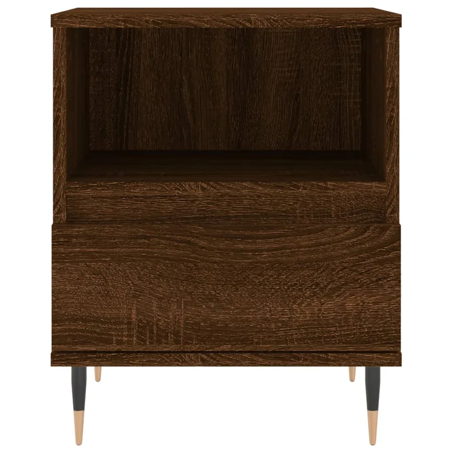 Tables de chevet 2 pcs chêne marron 40x35x50 cm bois ingénierie - 7