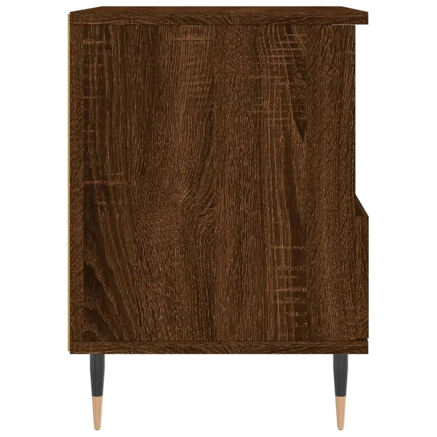 Tables de chevet 2 pcs chêne marron 40x35x50 cm bois ingénierie - 8
