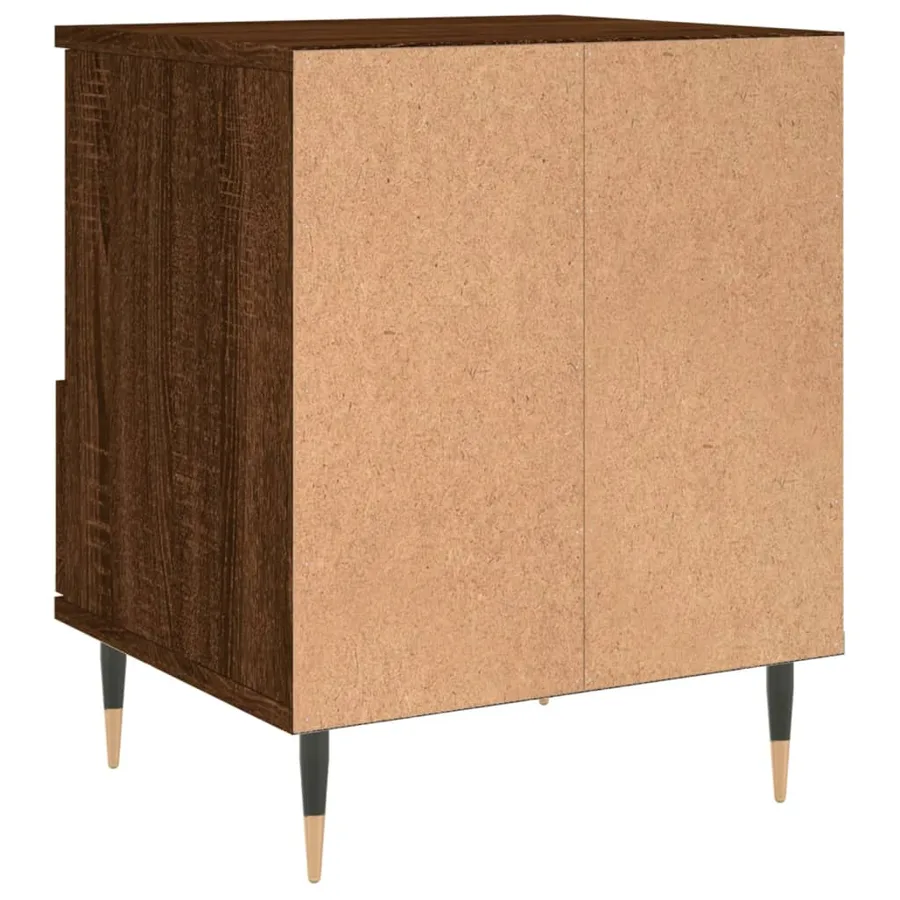 Tables de chevet 2 pcs chêne marron 40x35x50 cm bois ingénierie - 9