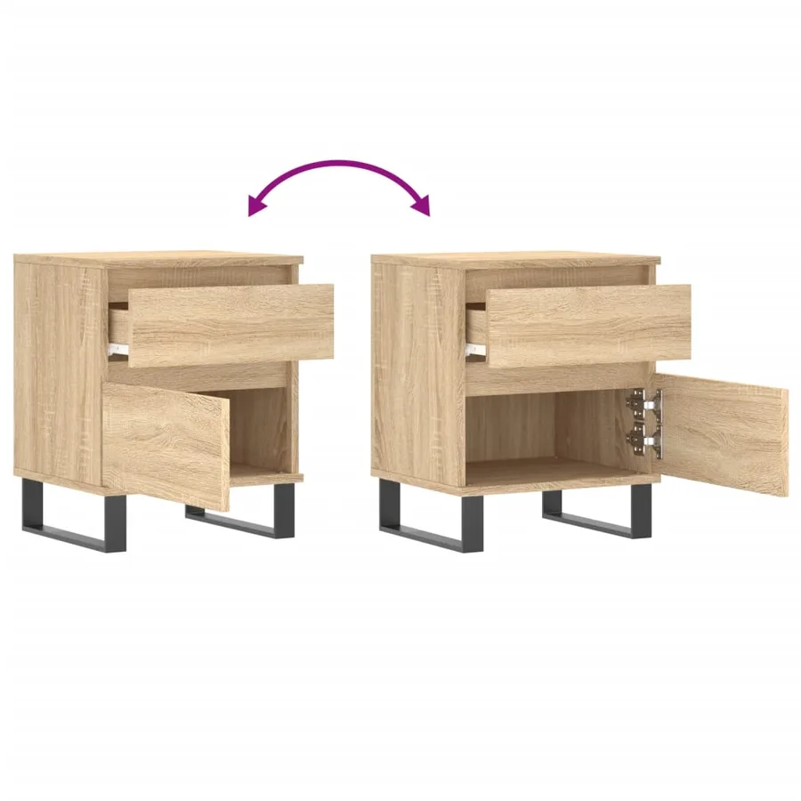Table de chevet chêne sonoma 40x35x50 cm bois d’ingénierie - 8