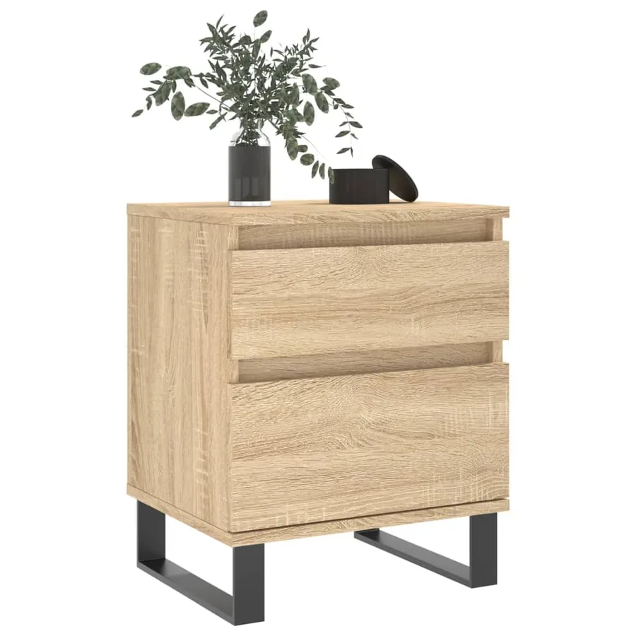 Table de chevet chêne sonoma 40x35x50 cm bois d’ingénierie - 9