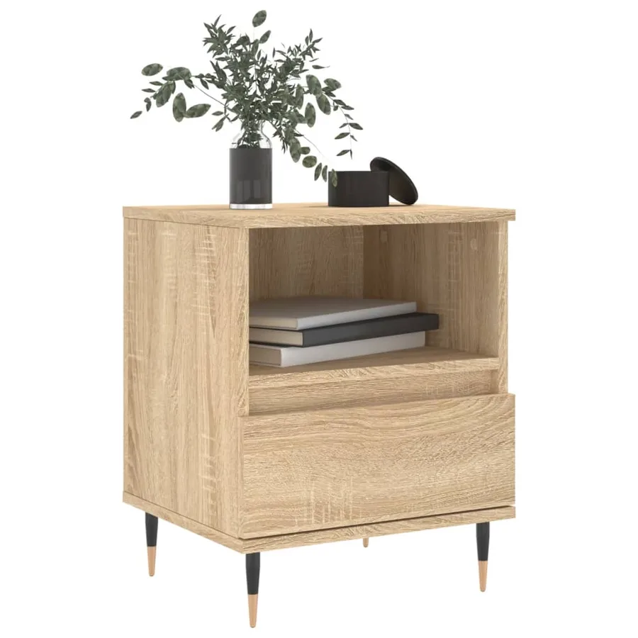 Table de chevet chêne sonoma 40x35x50 cm bois d’ingénierie - 3