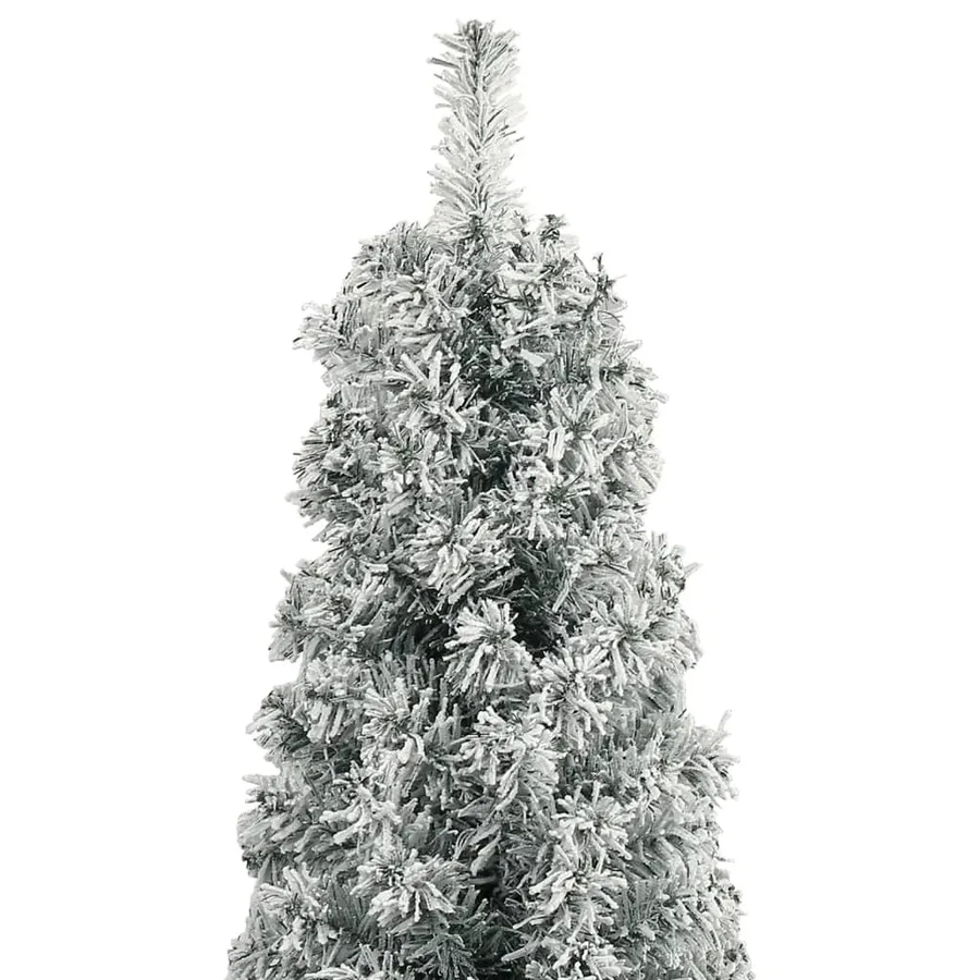 Sapin de Noël mince avec support et flocon de neige 300 cm PVC - 3