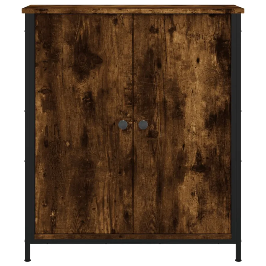 Buffet chêne fumé 70x30x80 cm bois d'ingénierie - 6