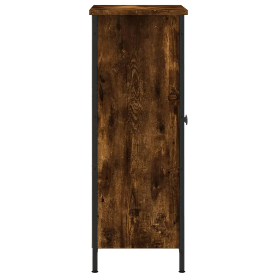 Buffet chêne fumé 70x30x80 cm bois d'ingénierie - 7