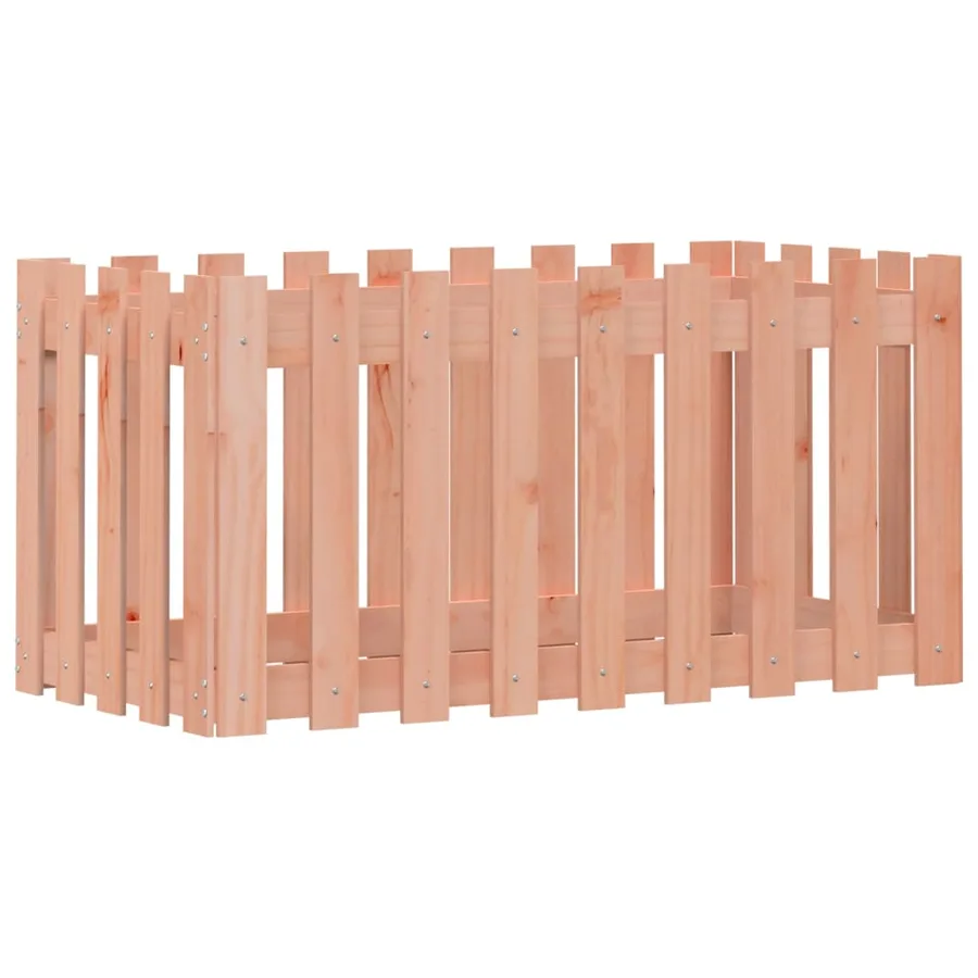 Lit surélevé de jardin design de clôture bois douglas massif - 2