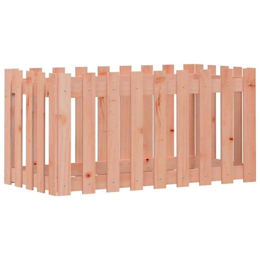 Lit surélevé de jardin design de clôture bois douglas massif - 4