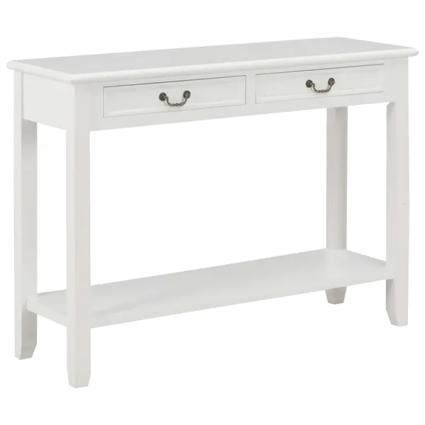 Table console Blanc 110x35x80 cm Bois