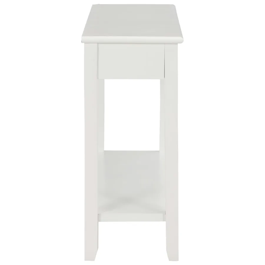 Table console Blanc 110x35x80 cm Bois - 5