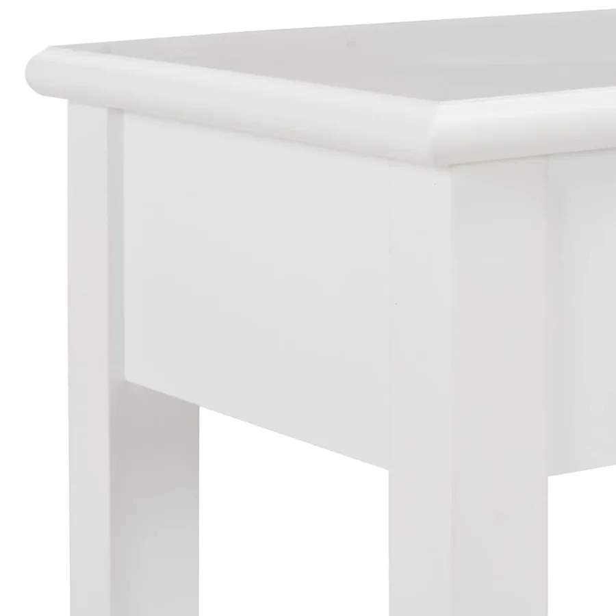 Table console Blanc 110x35x80 cm Bois - 6