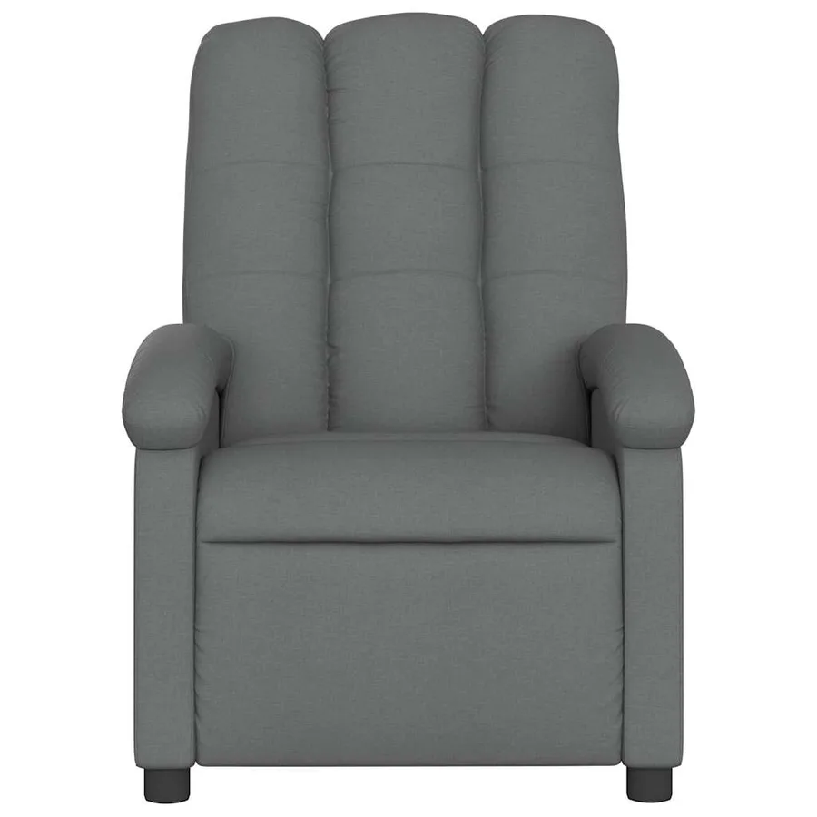 Fauteuil de massage inclinable Gris foncé Tissu - 5
