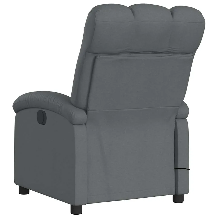 Fauteuil de massage inclinable Gris foncé Tissu - 7