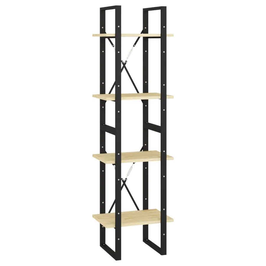 Bibliothèque à 4 niveaux 40x30x140 cm Bois de pin massif - 2