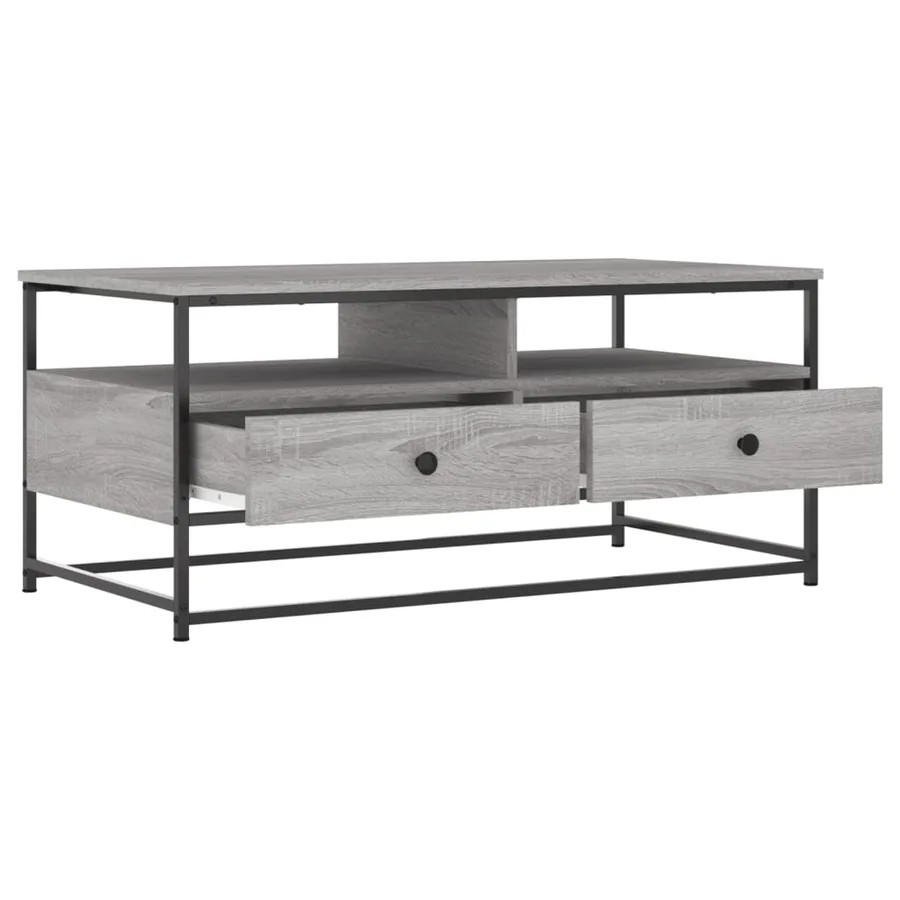 Table basse sonoma gris 100x51x45 cm bois d'ingénierie - 3