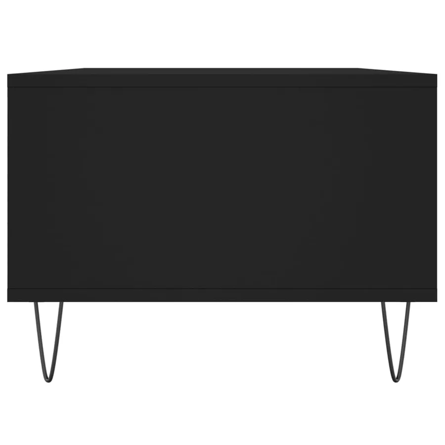 Table basse Noir 90x50x36,5 cm Bois d'ingénierie - 7