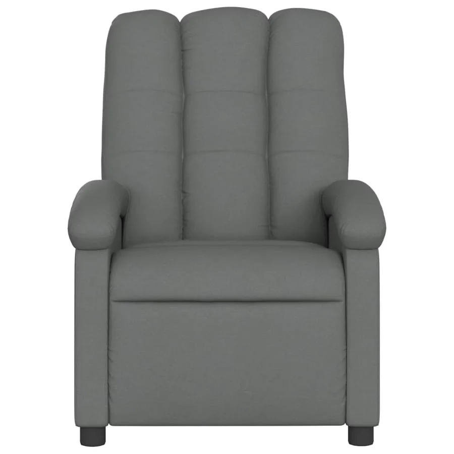 Fauteuil inclinable en tissu gris foncé - 3