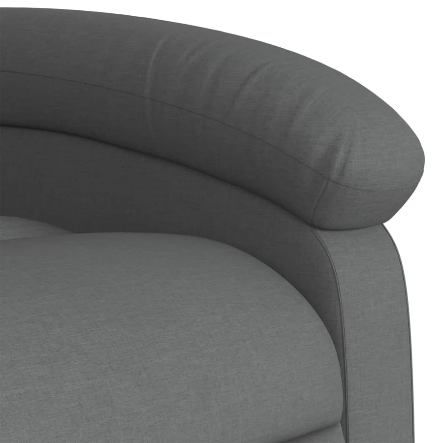 Fauteuil inclinable en tissu gris foncé - 8