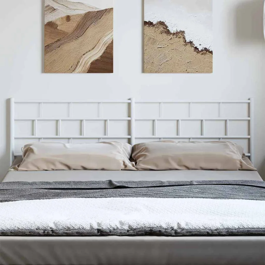 Tête de lit de remplacement métal blanc 193 cm - 3