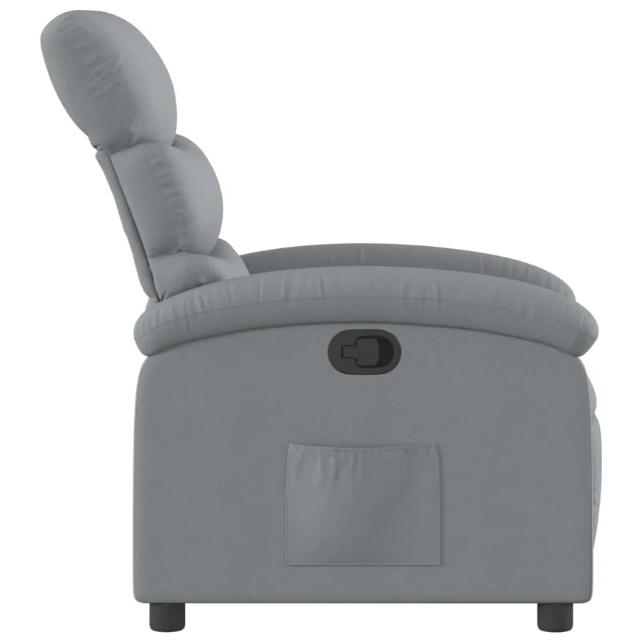 Fauteuil inclinable gris clair tissu - 4