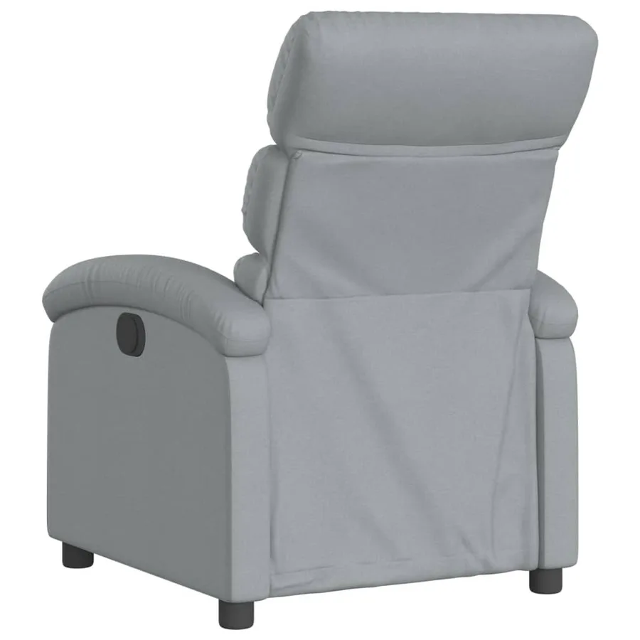 Fauteuil inclinable gris clair tissu - 5