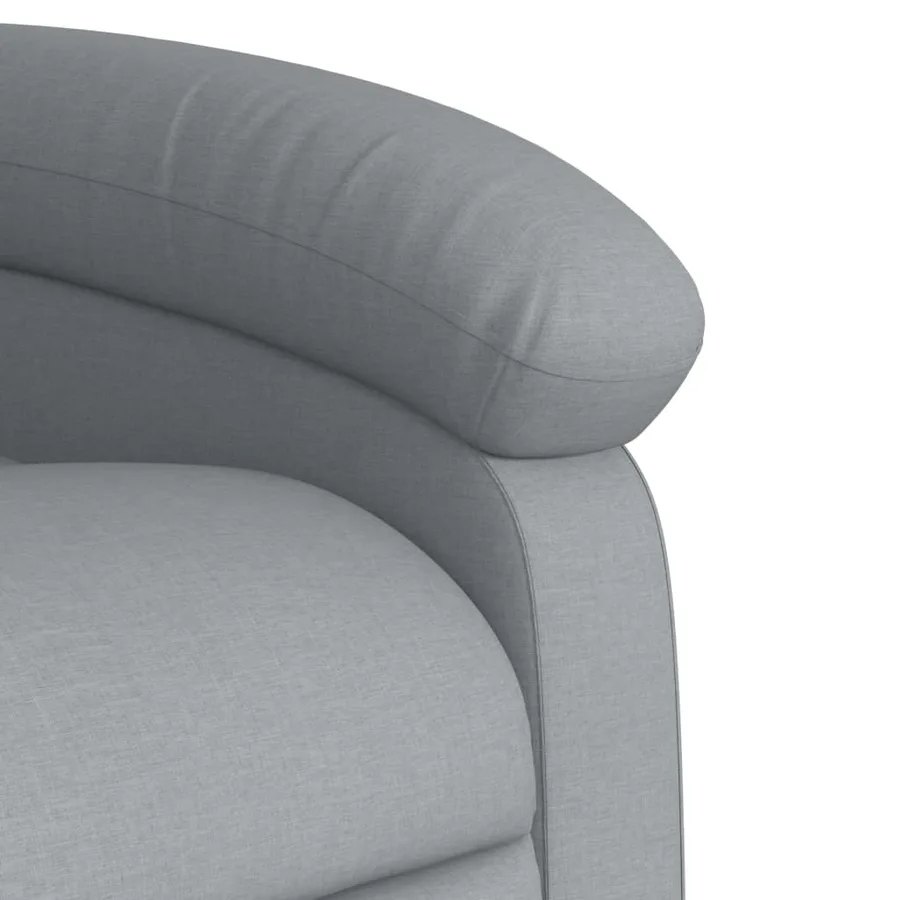 Fauteuil inclinable gris clair tissu - 8