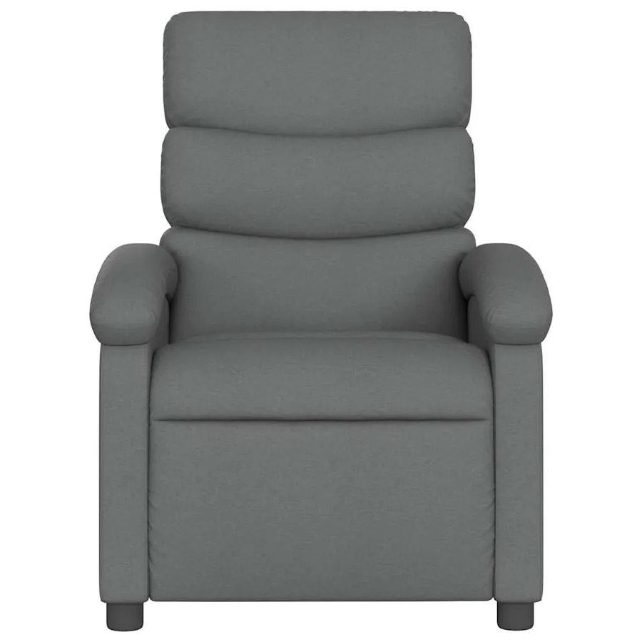 Fauteuil de massage inclinable Gris foncé Tissu - 4
