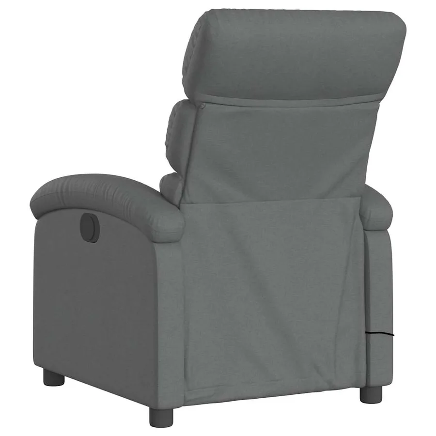 Fauteuil de massage inclinable Gris foncé Tissu - 6