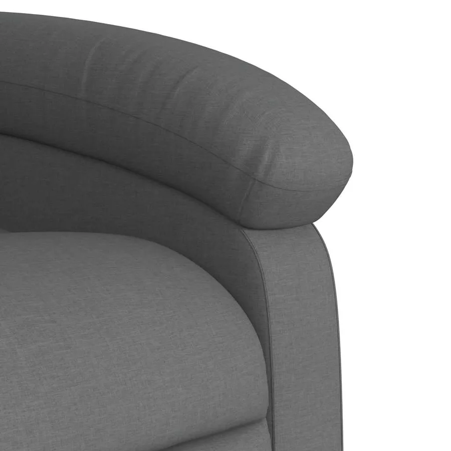 Fauteuil de massage inclinable Gris foncé Tissu - 9