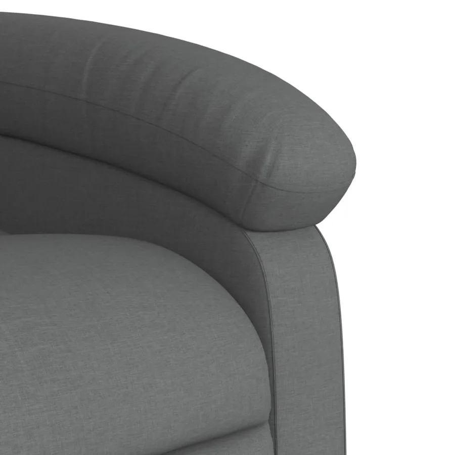 Fauteuil inclinable de massage gris foncé tissu - 9