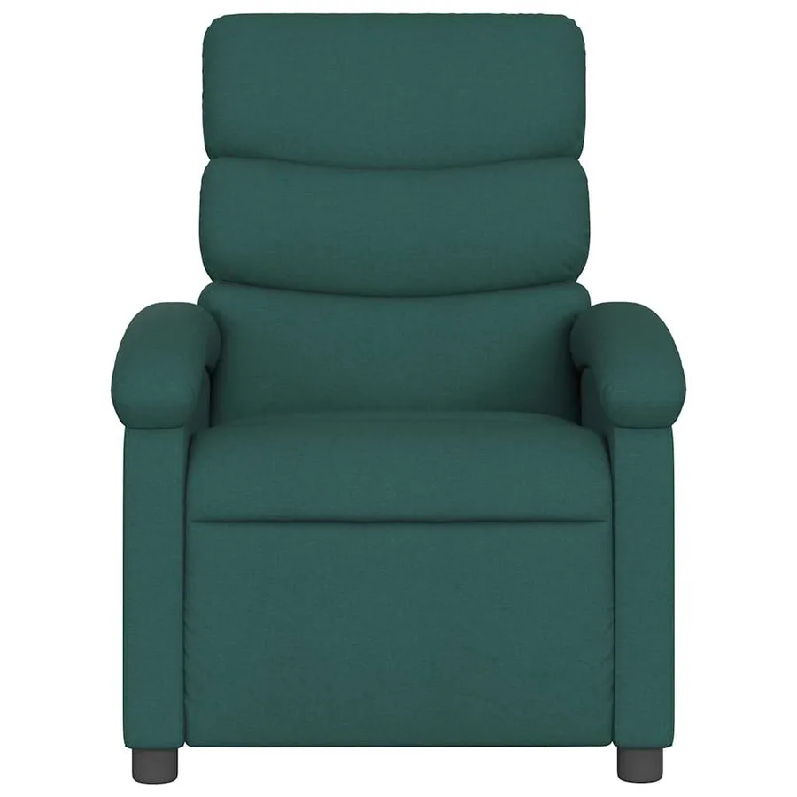 Fauteuil inclinable de massage vert foncé tissu - 4