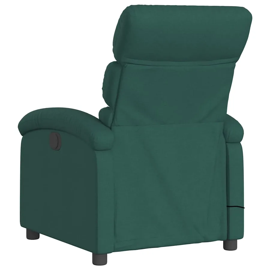 Fauteuil inclinable de massage vert foncé tissu - 6
