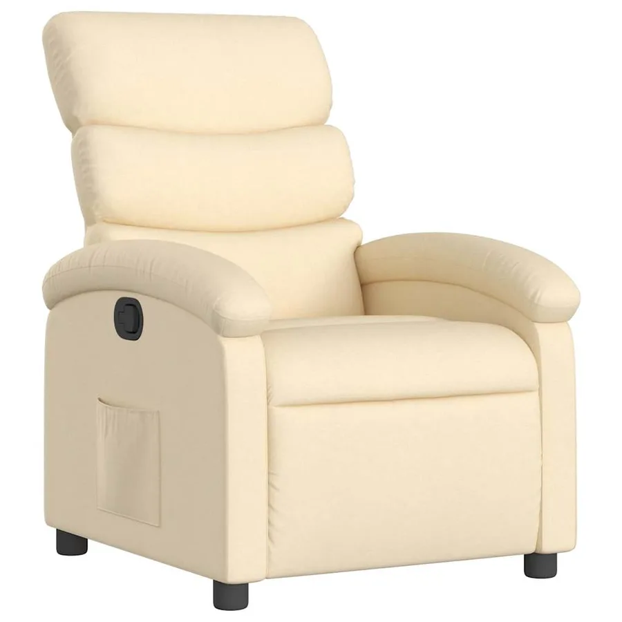 Fauteuil inclinable Crème Tissu - 2