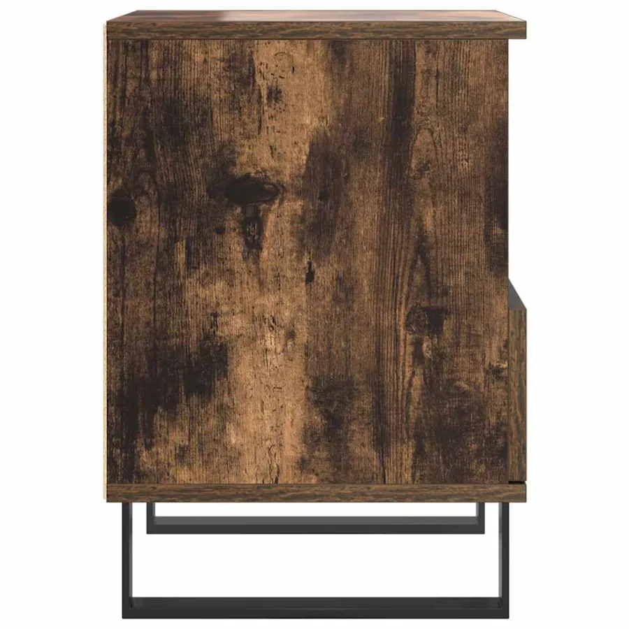 Table de chevet chêne fumé 40x35x50 cm bois d’ingénierie - 6