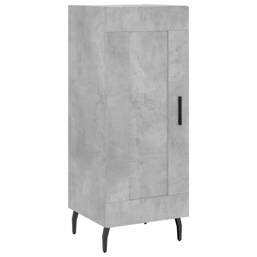 Buffet haut Gris béton 34,5x34x180 cm Bois d'ingénierie - 5