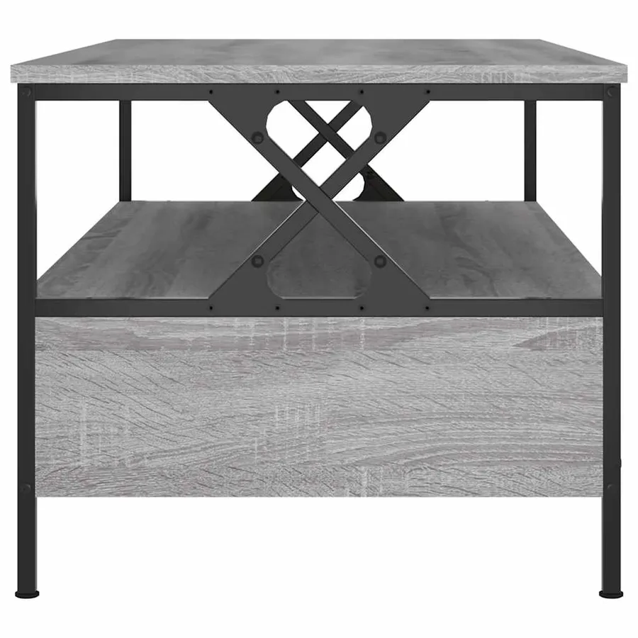 Table basse sonoma gris 100x51x45 cm bois d'ingénierie - 7