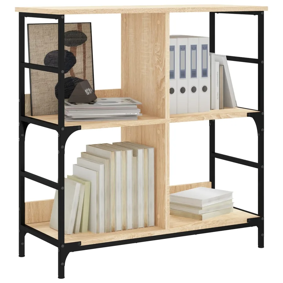Bibliothèque chêne sonoma 78,5x33x82 cm bois d'ingénierie - 3