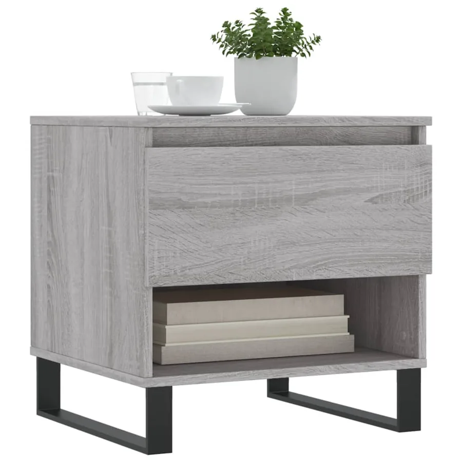 Tables basses 2 pcs sonoma gris 50x46x50 cm bois d'ingénierie - 3