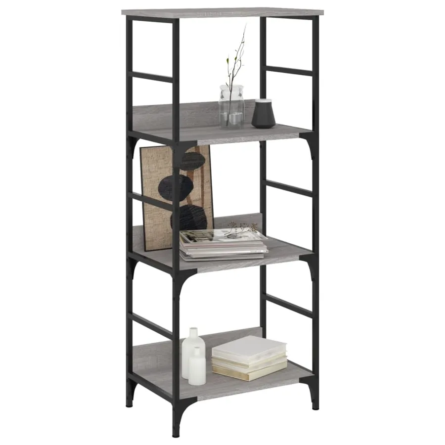 Bibliothèque sonoma gris 50x33x117,5 cm bois d'ingénierie - 3