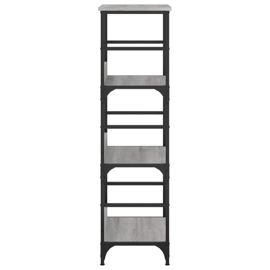 Bibliothèque sonoma gris 50x33x117,5 cm bois d'ingénierie - 5