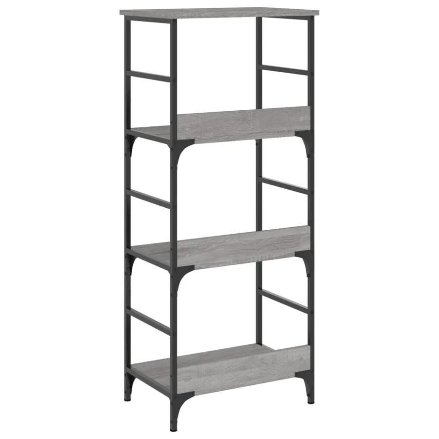 Bibliothèque sonoma gris 50x33x117,5 cm bois d'ingénierie - 6