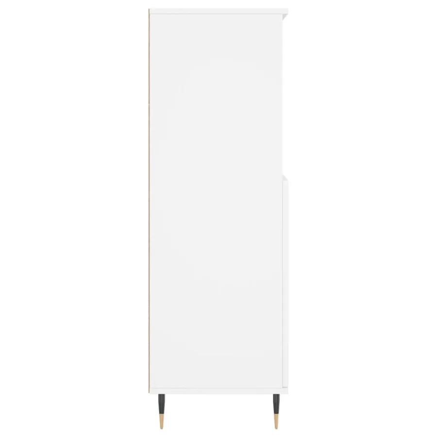 Buffet haut Blanc 60x36x110 cm Bois d'ingénierie - 7