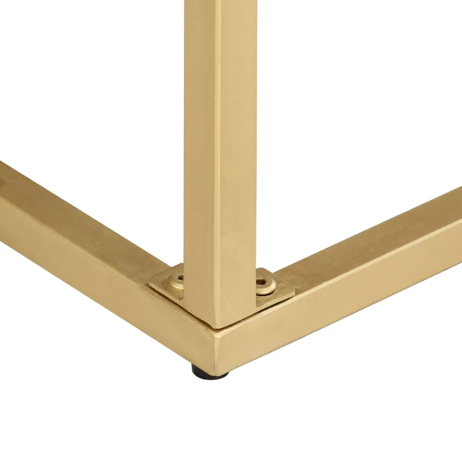 Table console doré 90x30x75 cm bois solide de manguier - 4