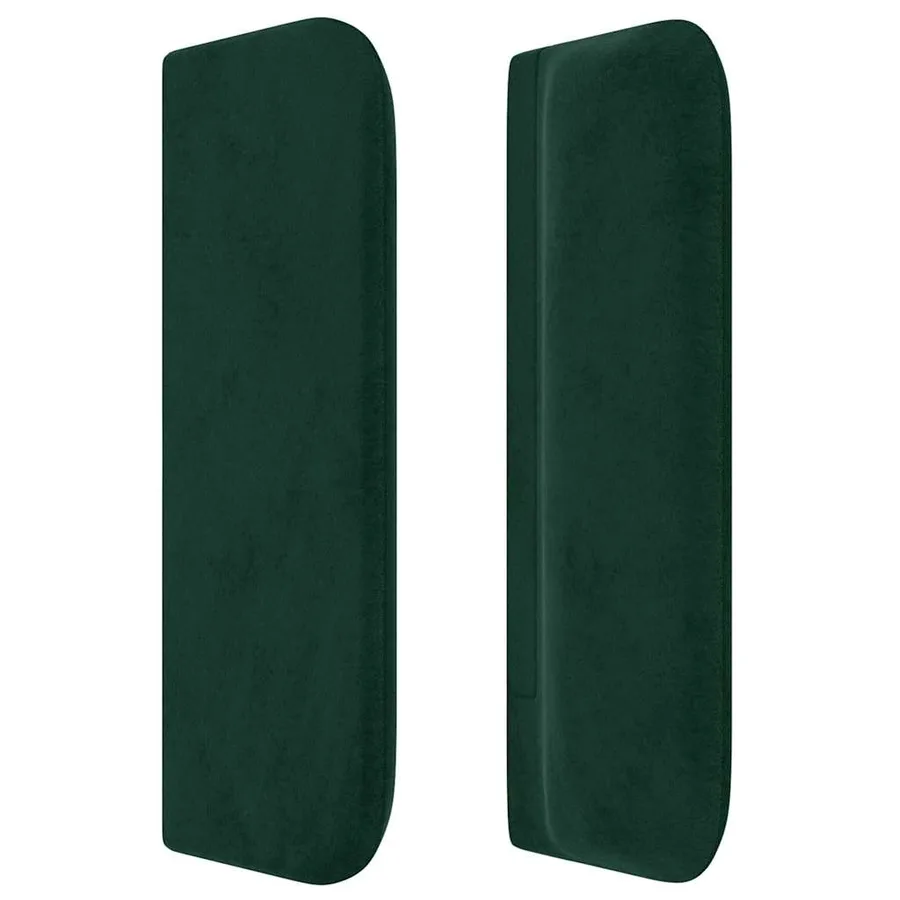 Tête de lit avec oreilles Vert foncé 93x16x78/88 cm Velours - 5