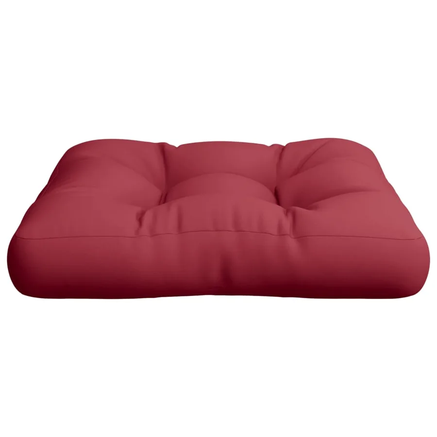 Coussin de palette rouge bordeaux 60x60x12 cm tissu - 5